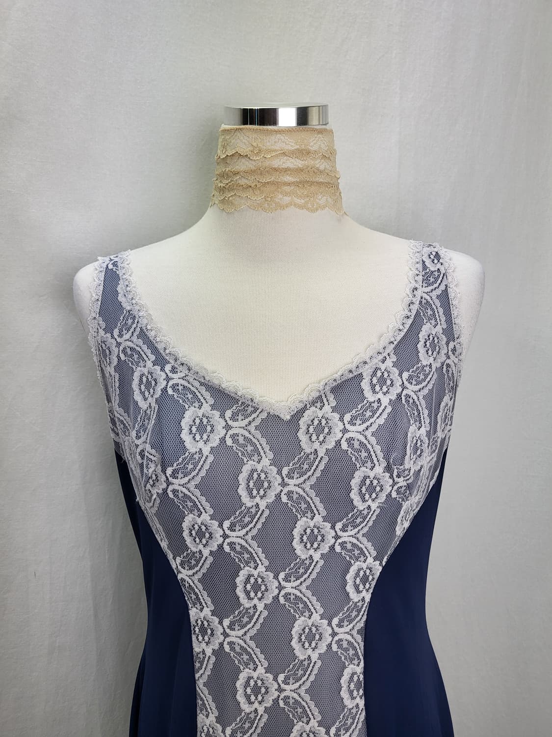 빈티지 딥 네이비 롱 슬립 원피스 상품이미지3