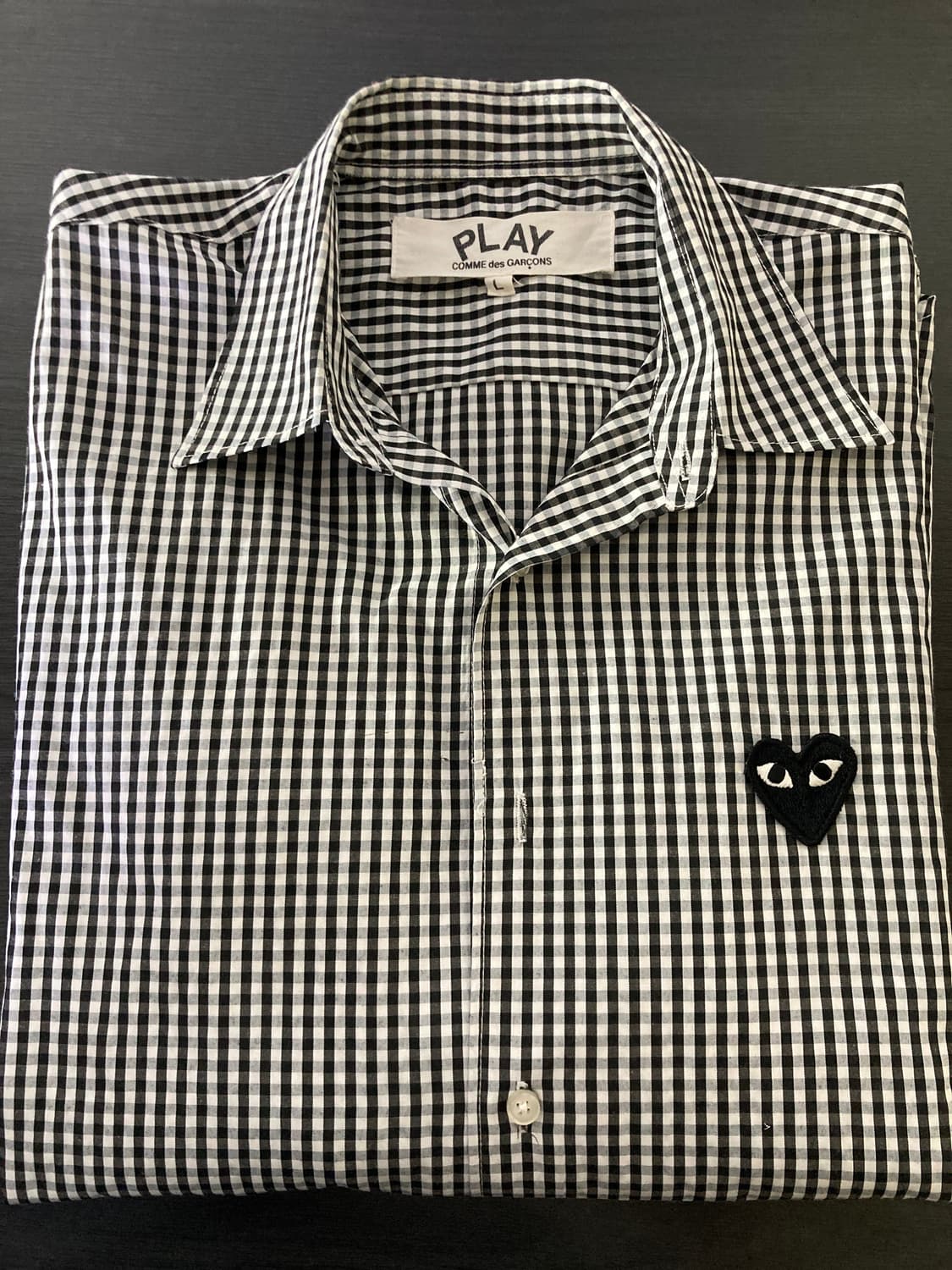 꼼데가르송 PLAY 체크 셔츠 상품이미지1