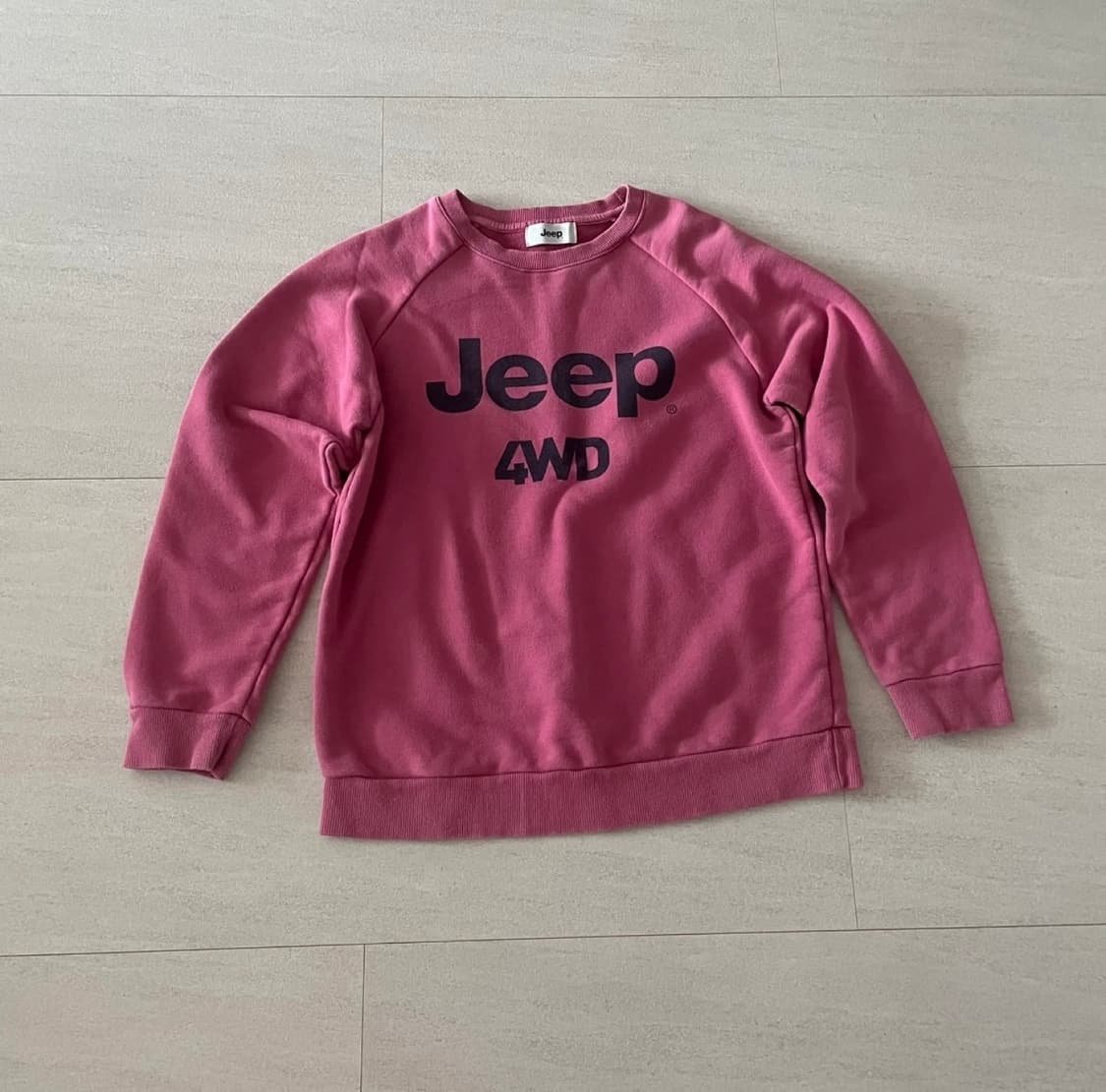 Jeep 4WD 맨투맨 핑크 상품이미지1