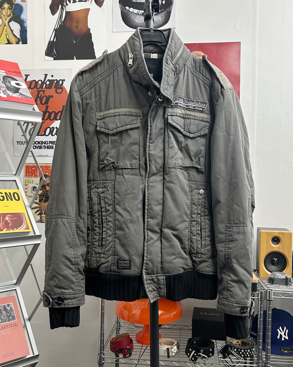 DOHC 도크 빈티지 코튼 블루종 자켓 그레이 상품이미지1