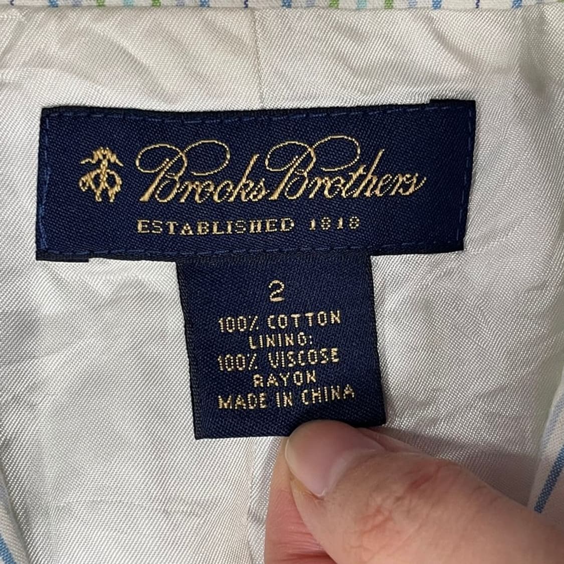 브룩스 브라더스 코튼 스트라이프 블레이저 v0219 상품이미지8