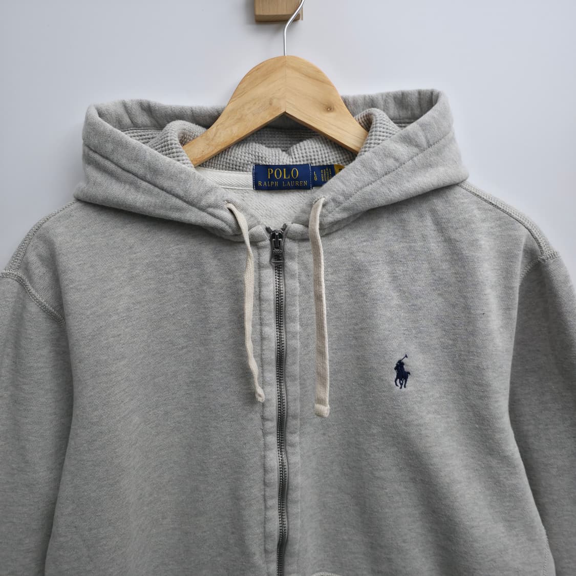[L] 폴로 랄프로렌 그레이 후드집업 신형 큐알택 상품이미지2