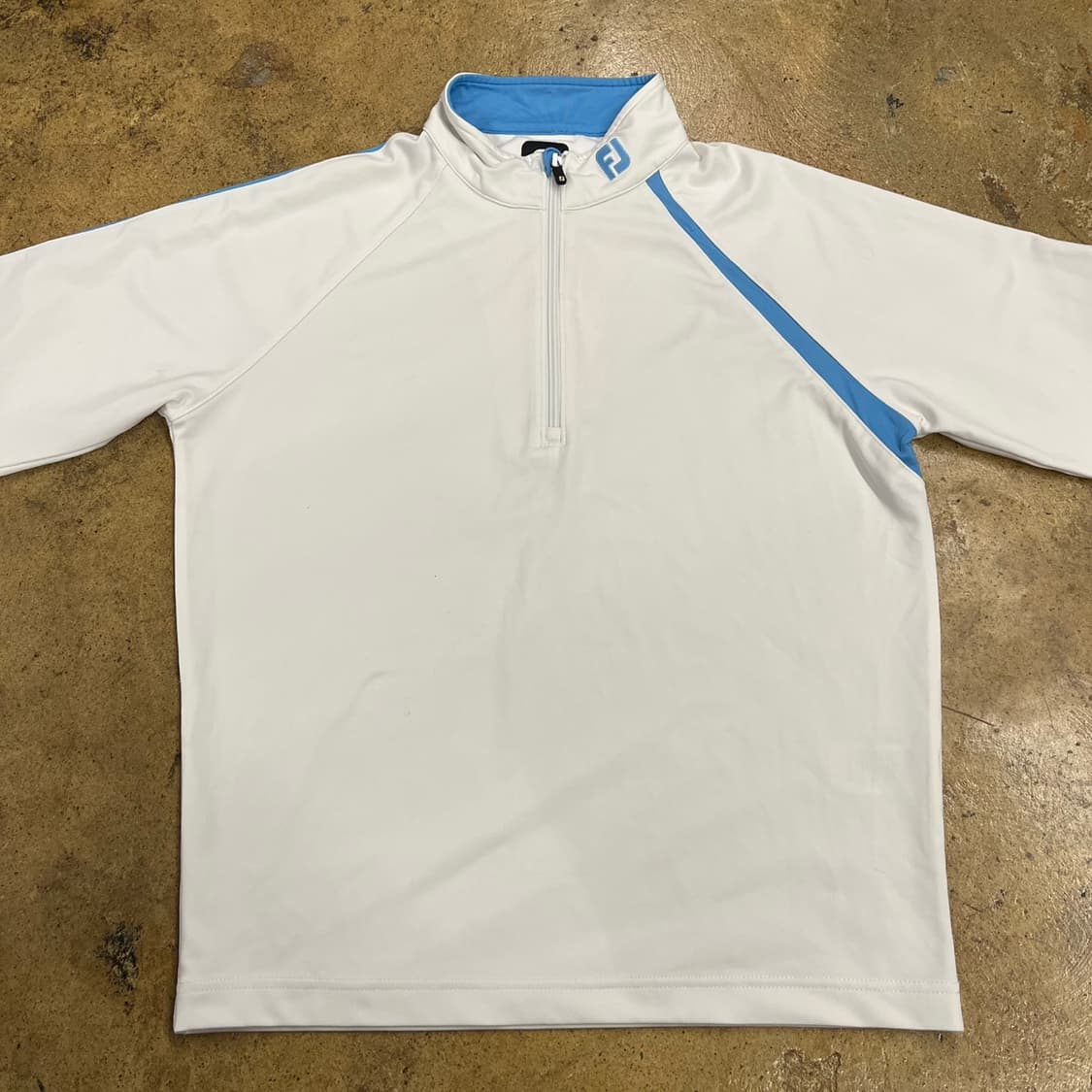 [정품/M] 풋조이 골프웨어 화이트 긴팔 하프집업 b19 상품이미지3