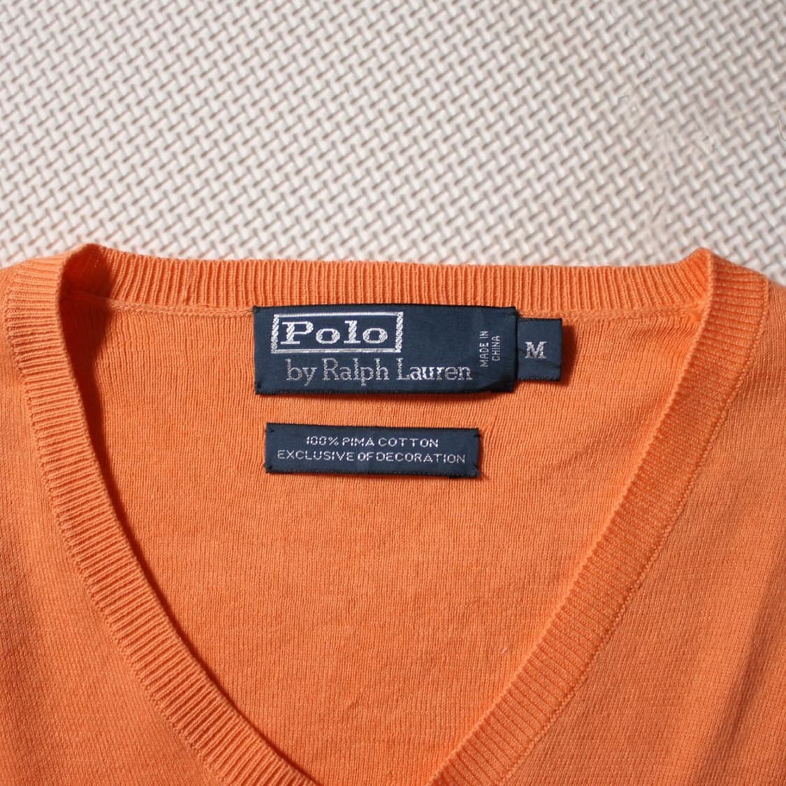 Polo 폴로 랄프로렌 오렌지 브이넥 니트 상품이미지4