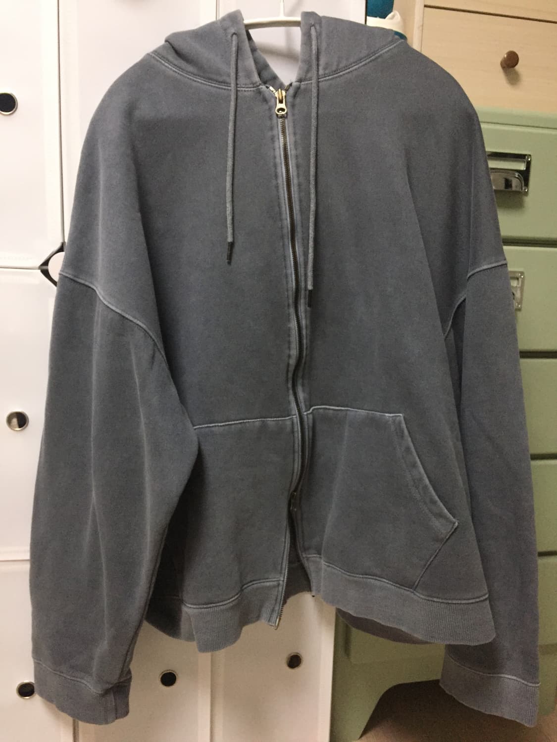 피그먼트 투웨이 기모 후드집업 상품이미지1