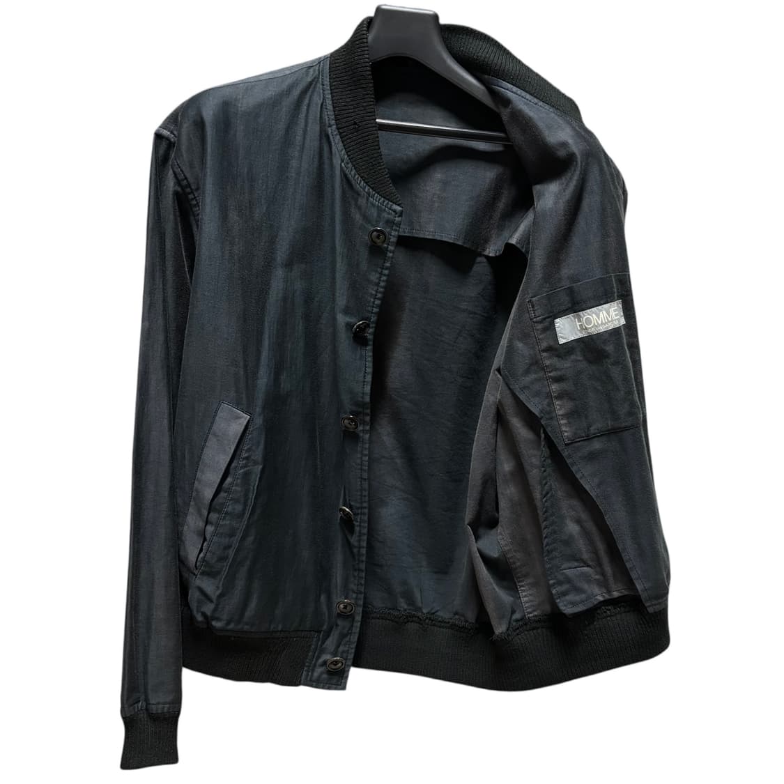 [M] 80‘s 꼼데가르송 옴므 데카 옴므 썬페이드 코튼 봄버 상품이미지4