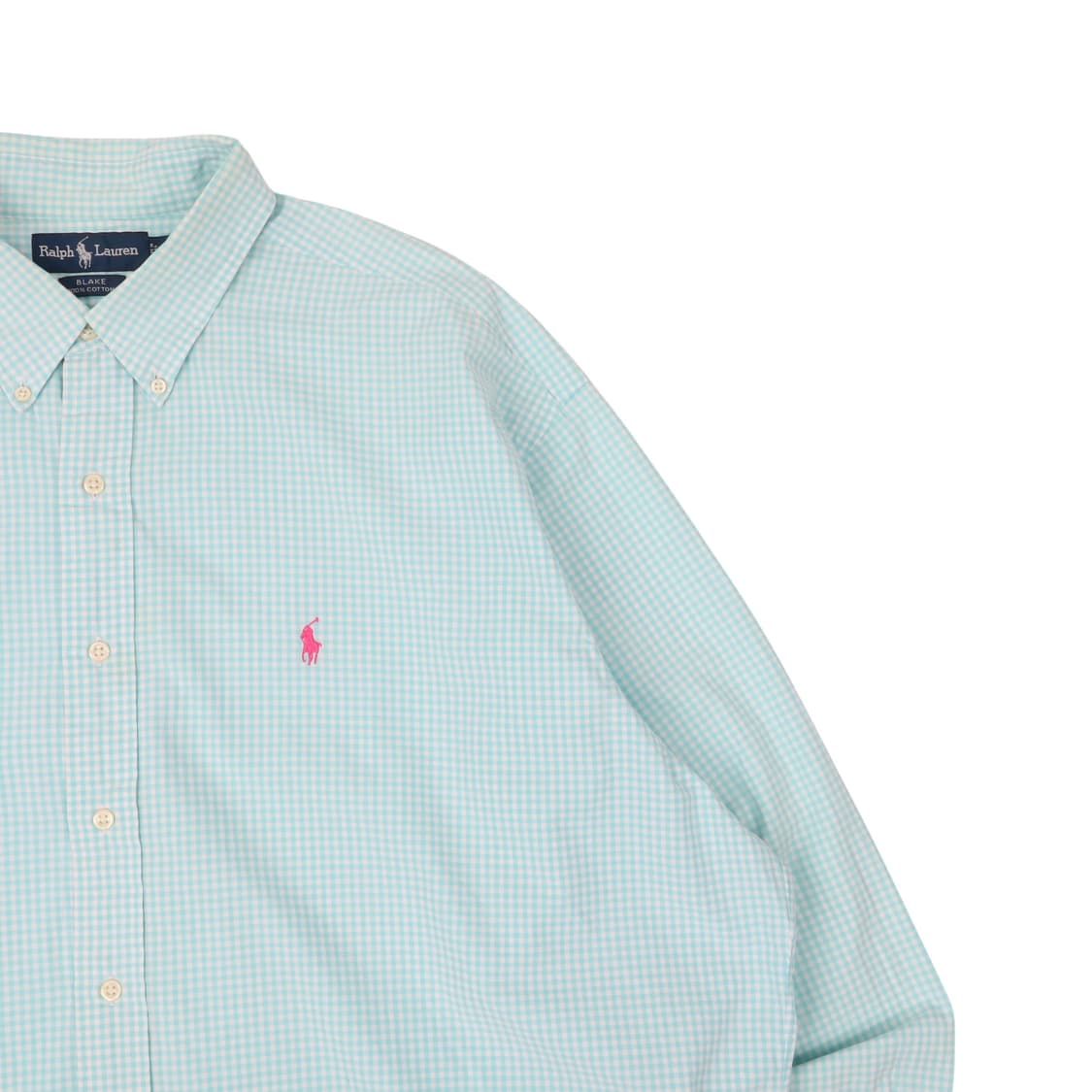 폴로 랄프로렌 민트 깅엄 체크 블레이크 셔츠 상품이미지3