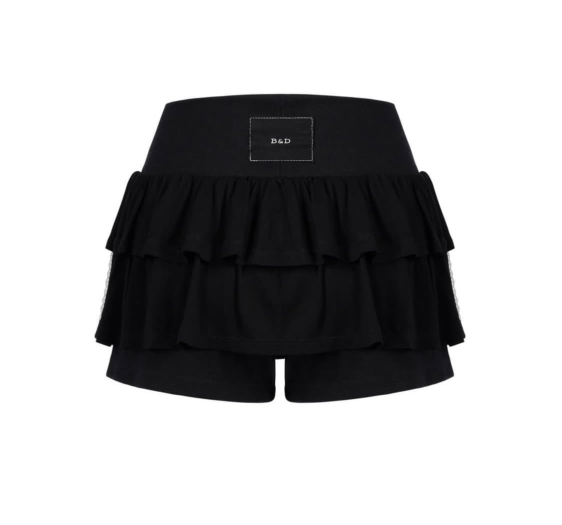 버니앤돌 Cotton Frill Skirt (Black) 상품이미지2