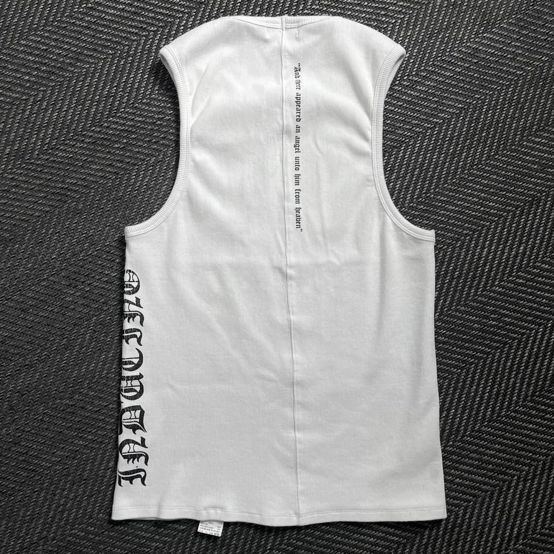 스키즘 인듀싱 로고 디테일 머슬 탑 슬리브리스 화이트y 4611 상품이미지4