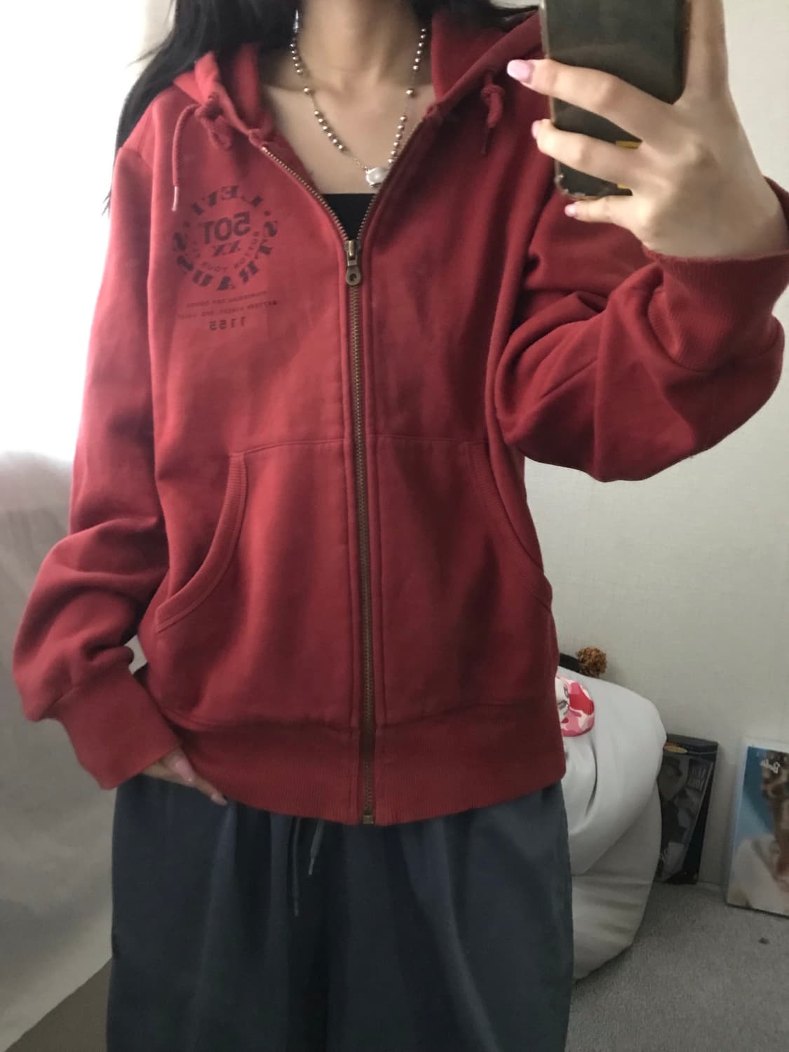 리바이스501 레드 후드집업 상품이미지4