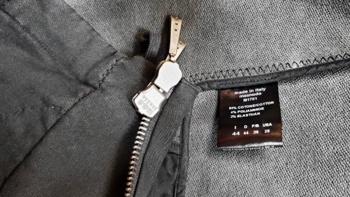 Masnada 수소봉제 사선지퍼 후드코트 상품이미지5