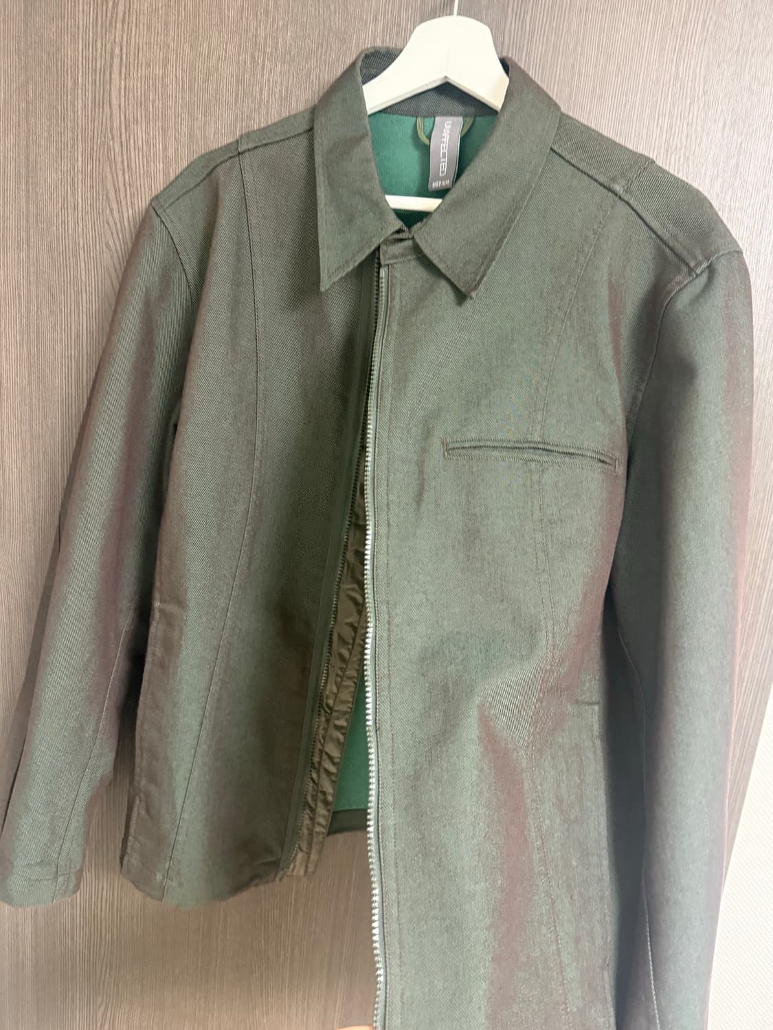 언어펙티드 Track Shirt Jacket / Green Wood 상품이미지4