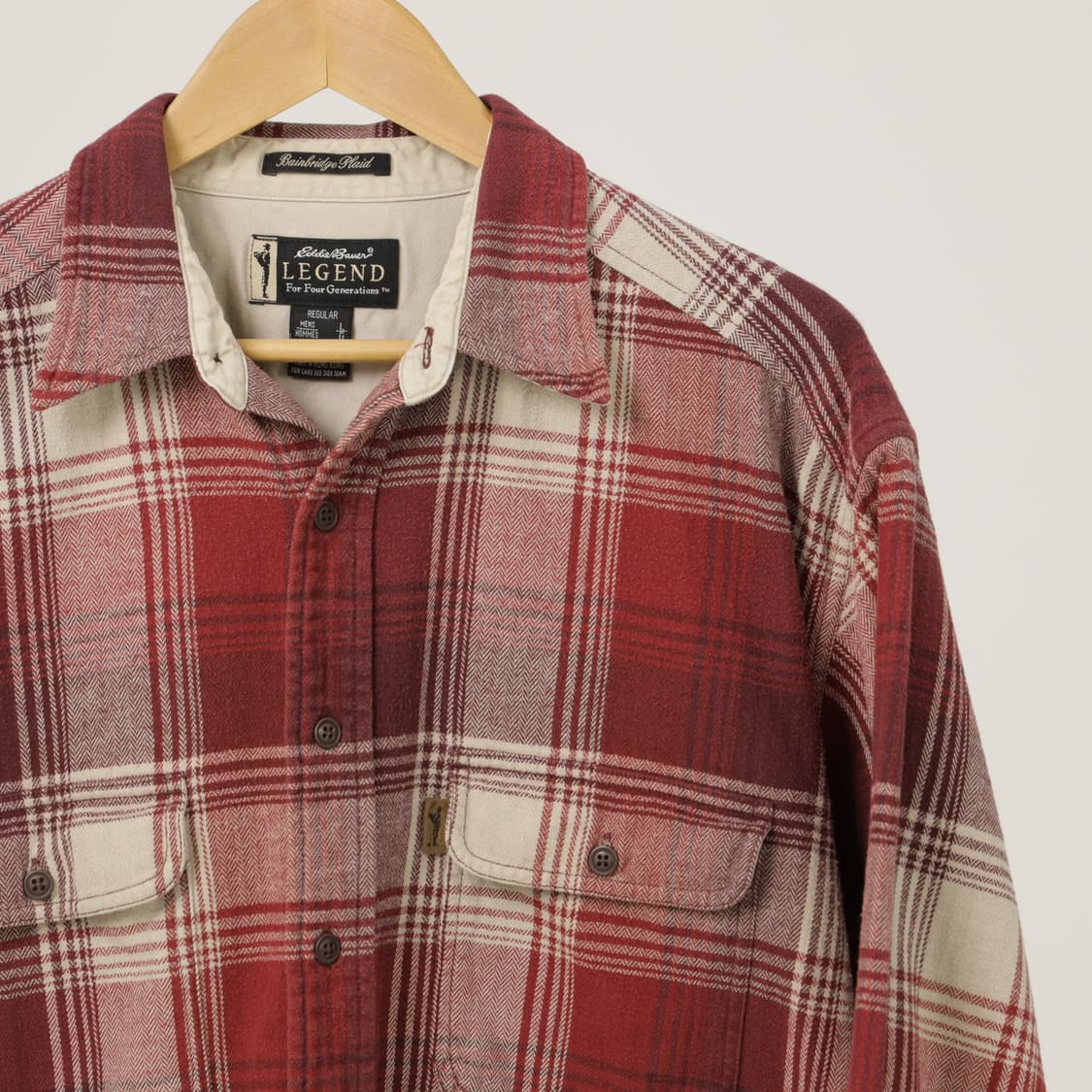 90s 에디바우어 레전드 코튼 플란넬 셔츠 상품이미지4