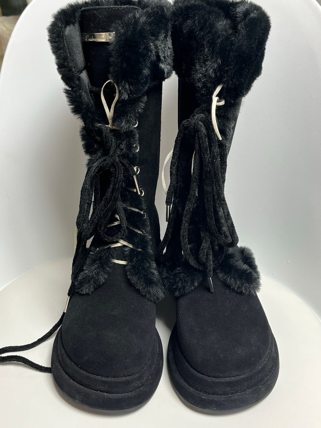 루루서울 윈터 엔젤 퍼 부츠 235 블랙 미디 상품이미지1