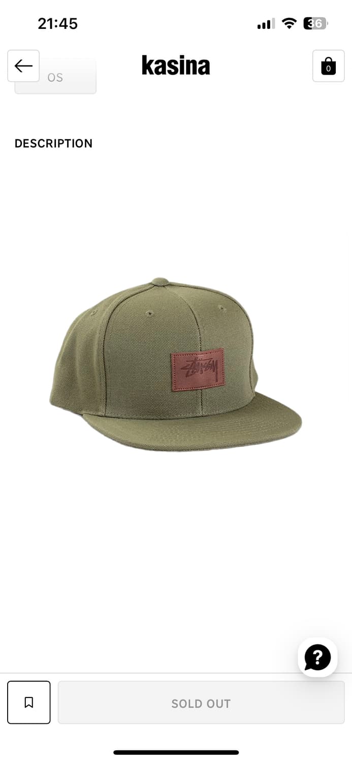 스투시 덕캔버스 스냅백 올리브 상품이미지1