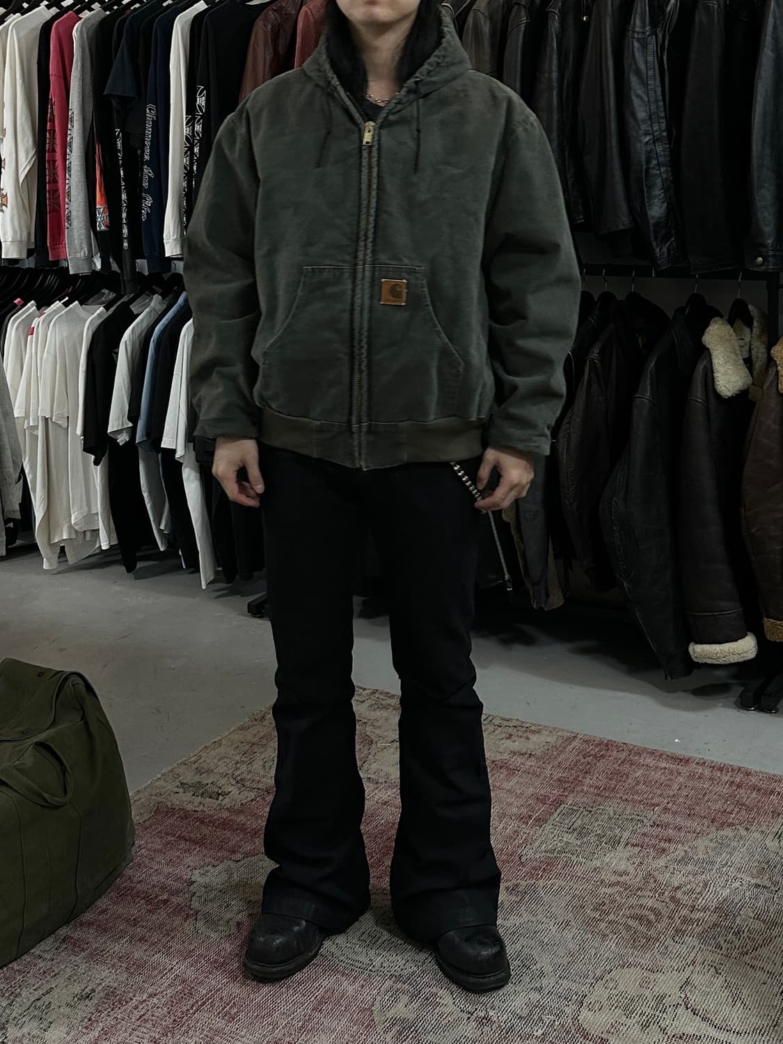 00s USA Made 칼하트 J68 액티브 자켓 칼하트 MOS 모스그린 상품이미지2