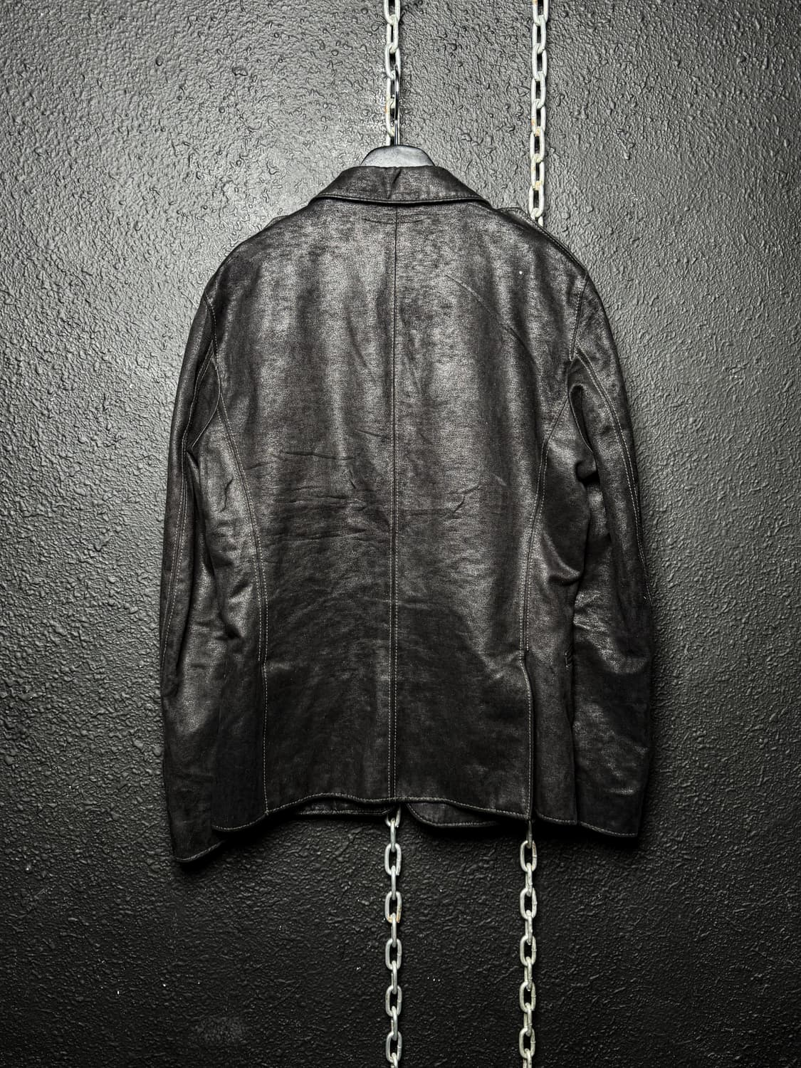 RATTLE TRAP – Black Matte Coated Blazer  상품이미지9