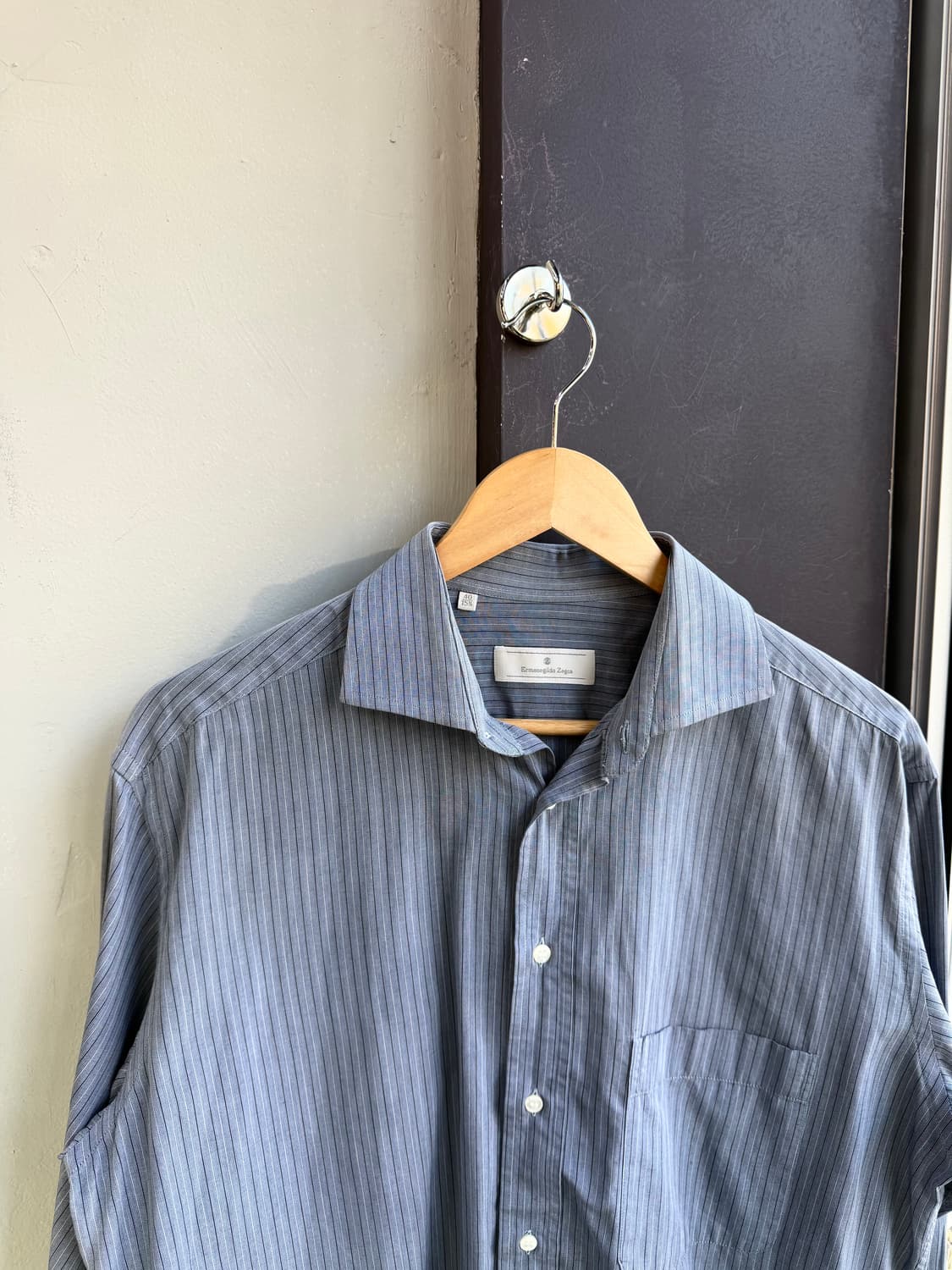 100~105/ 에르메네질도 제냐 스트라이프 코튼 셔츠 상품이미지3