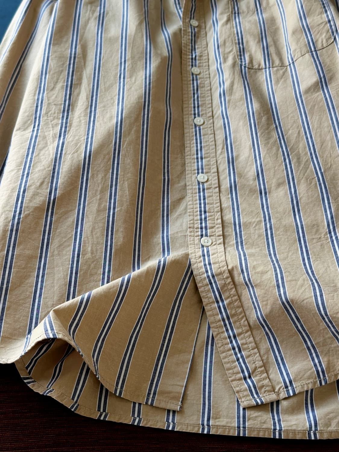 Light cotton linen stripe design shirt 상품이미지3