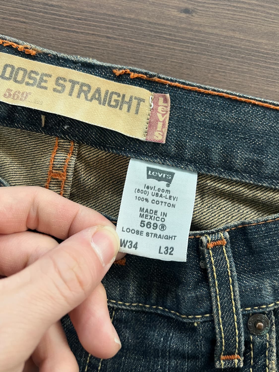 00s Levis 리바이스 569 루즈 스트레이트 데님 팬츠 상품이미지7