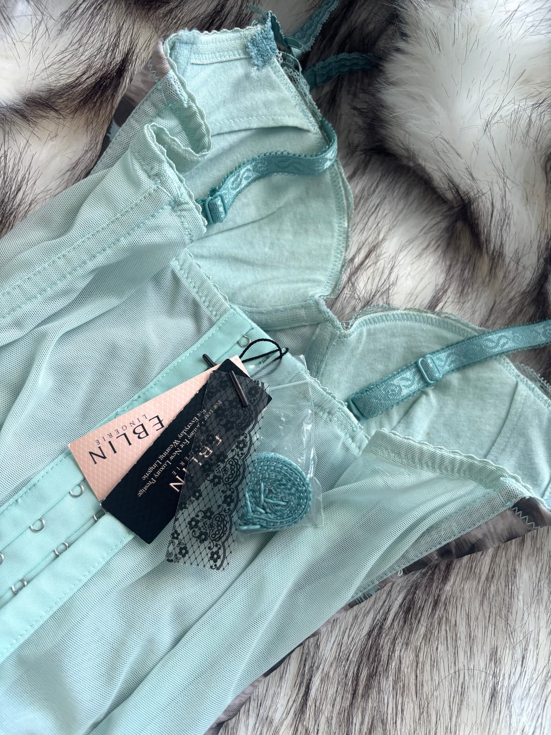 빈티지 갸루 에블린 민트 레오파드 코르셋 75A 상품이미지3