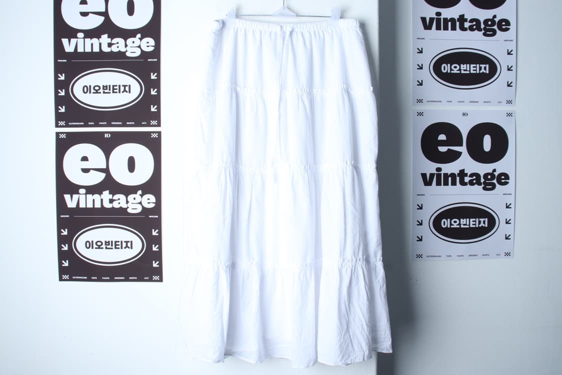 W(M-L) 무신사 스탠다드 스커트 치마 캉캉 화이트 롱-P9955 상품이미지2