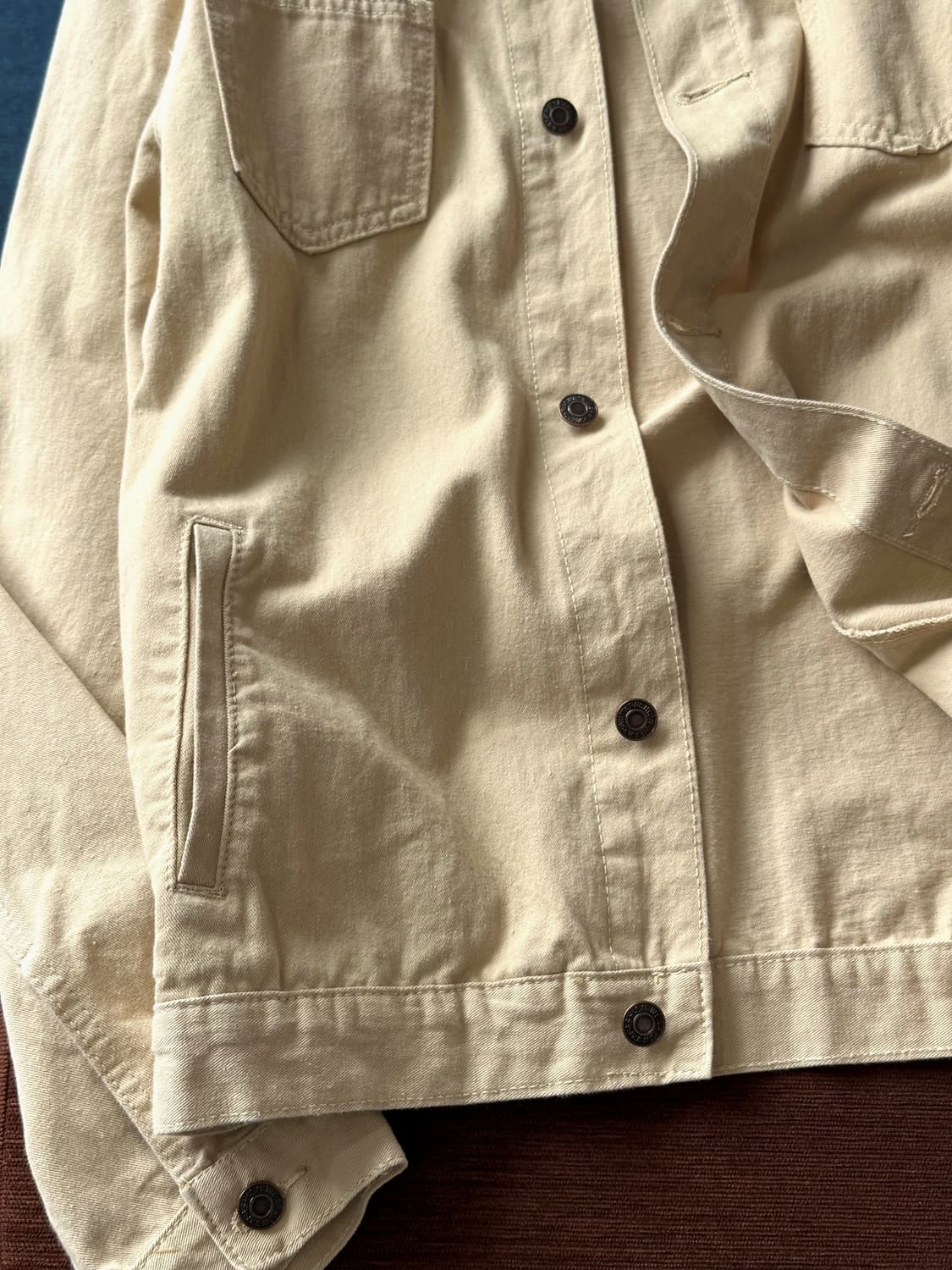 Loose silhouette cotton trucker jacket 상품이미지7