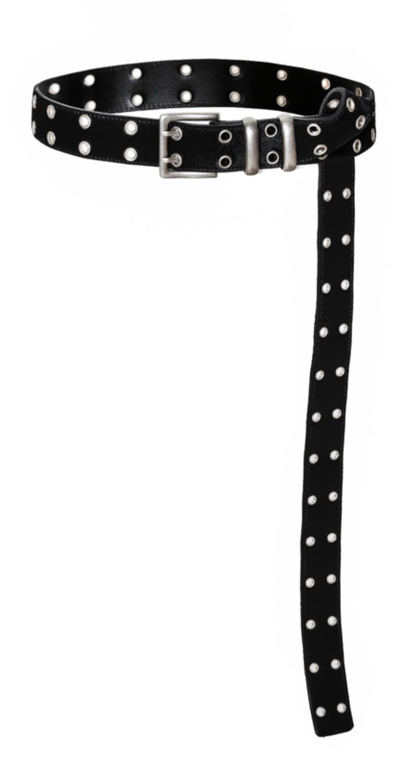 Kamien x MJD DOUBLE HOLE BELT BLACK 상품이미지1