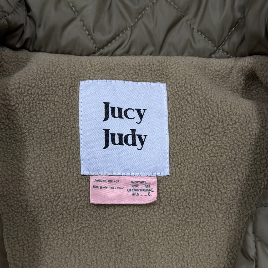 쥬시쥬디 여성용 세일러 카라 플리스 치마 셋업 세트 카키 상품이미지7