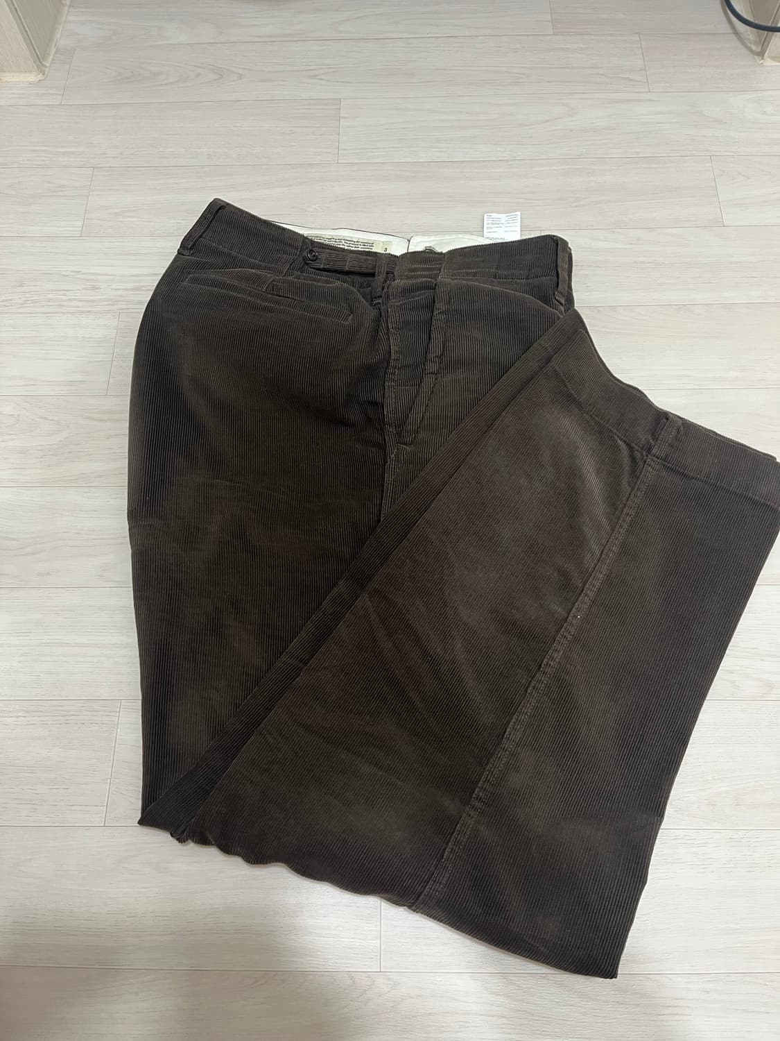 포터리 23FW 코듀로이 와이드팬츠 브라운 3사이즈 상품이미지10