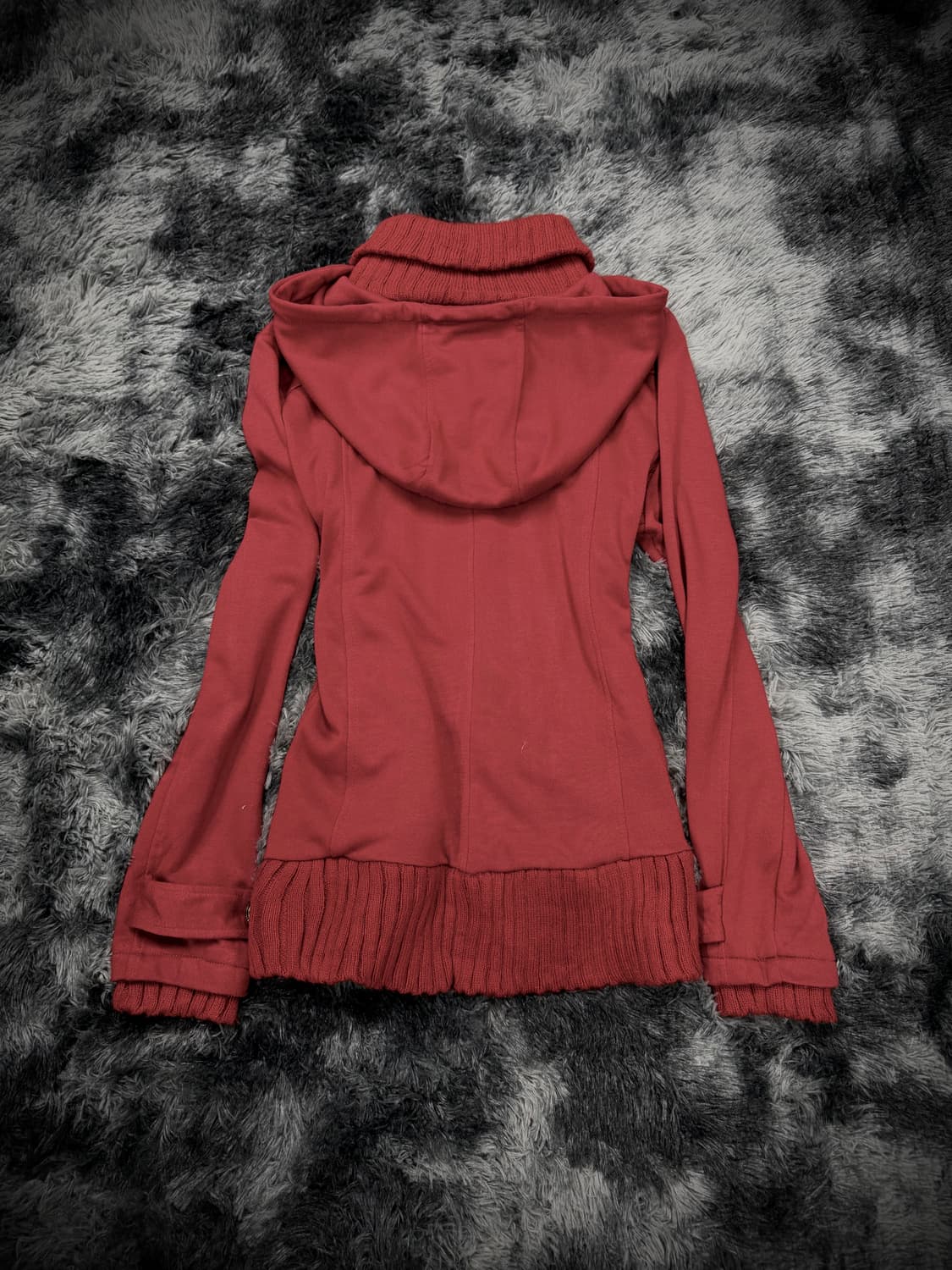 Cecil McBee 레드 Y2K 은장단추 후드집업 상품이미지2