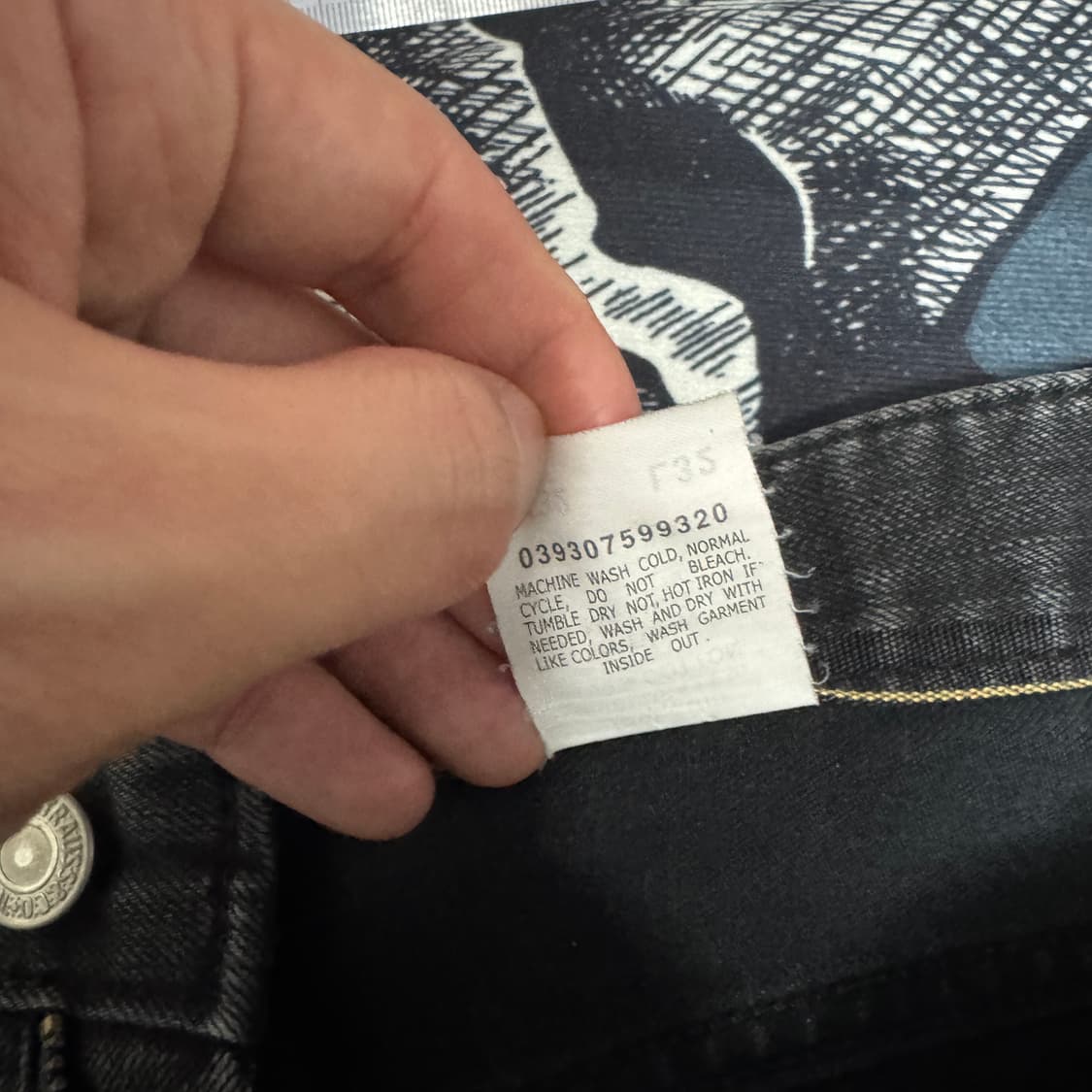 00s 리바이스 멕시코 생산 블랙 스트레이트 W  32 L34 상품이미지5