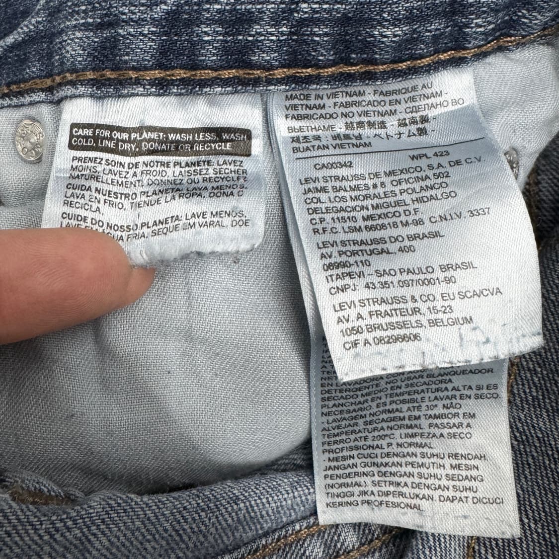 리바이스 569 새깅 워싱 스케이터 와이드 데님팬츠 상품이미지8