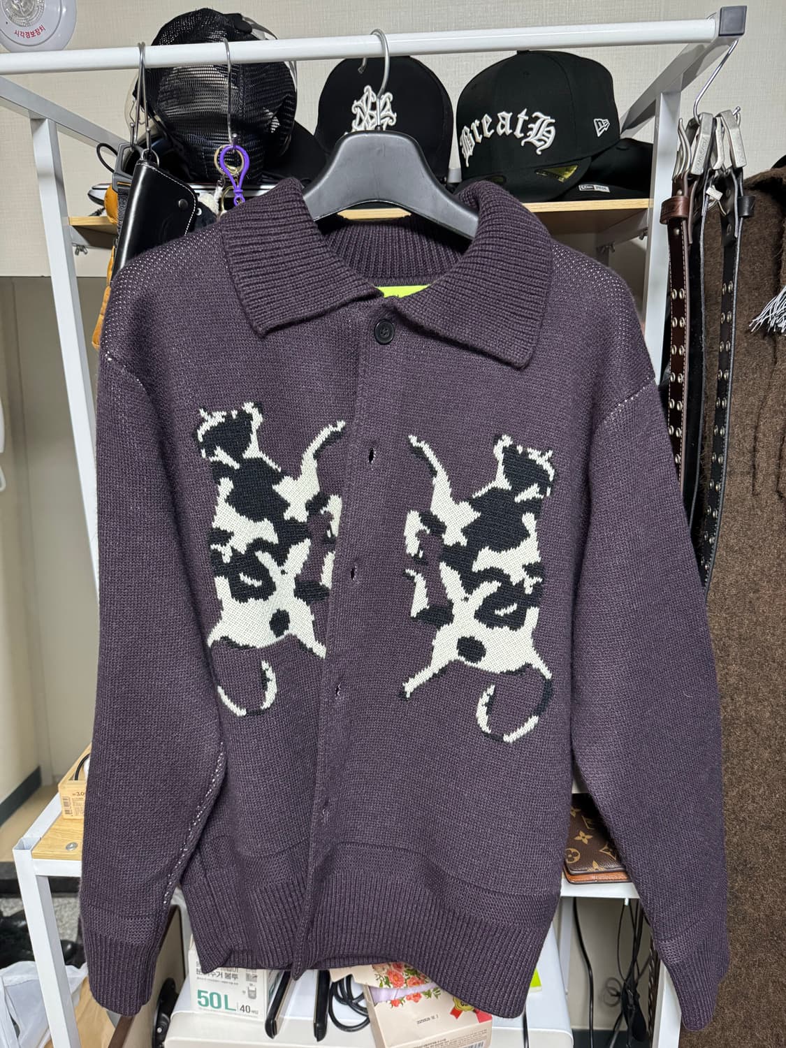 뉴암스테르담 서퍼보드클럽 카우 폴로 니트 M 상품이미지3