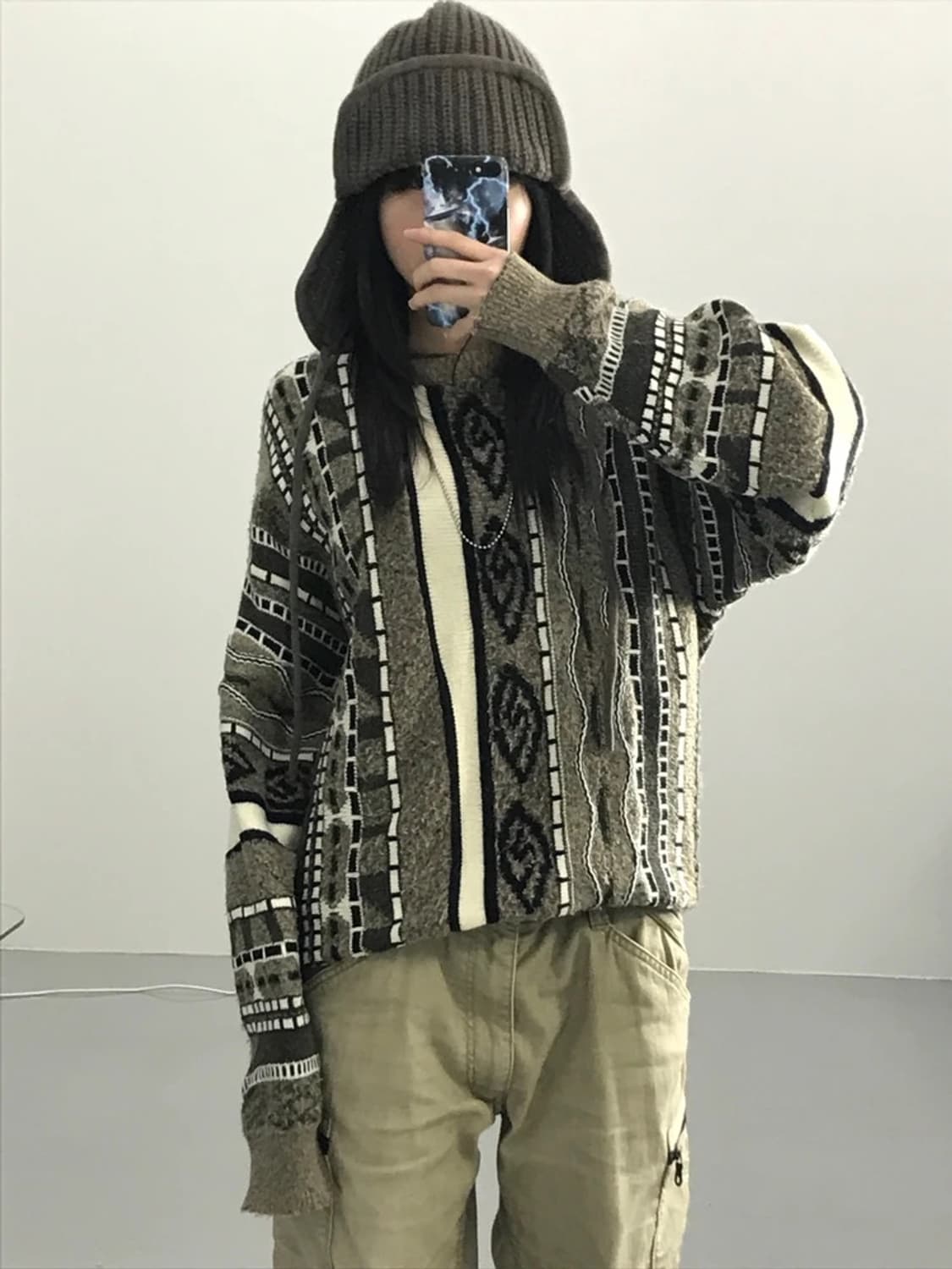 Vintage Pattern Knit Japan Made 상품이미지2