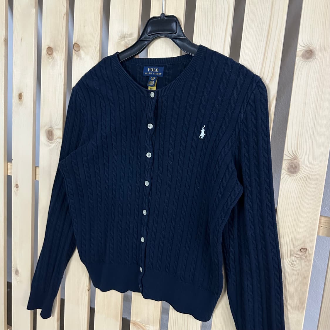 (XS) 폴로 랄프로렌 네이비 케이블 니트 가디건 상품이미지2
