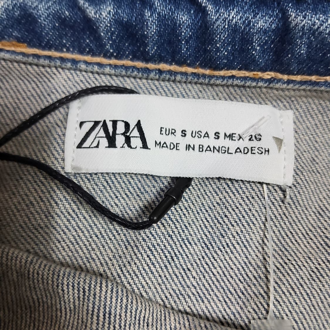 자라 ZARA 데님 튜브톱 미니 원피스 S 55 새상품 상품이미지9