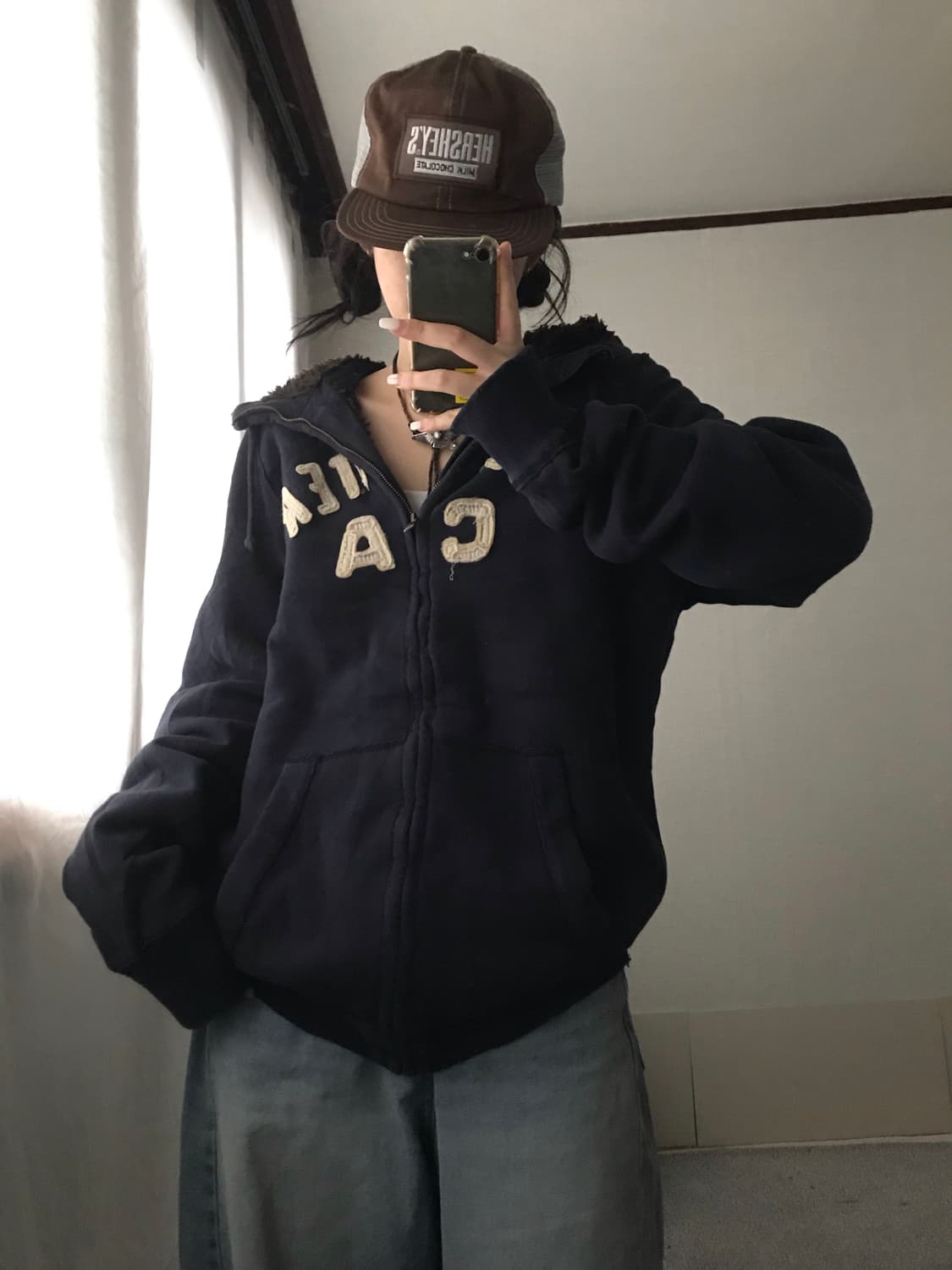 홀리스터 네이비 울프죠 후드집업 상품이미지7