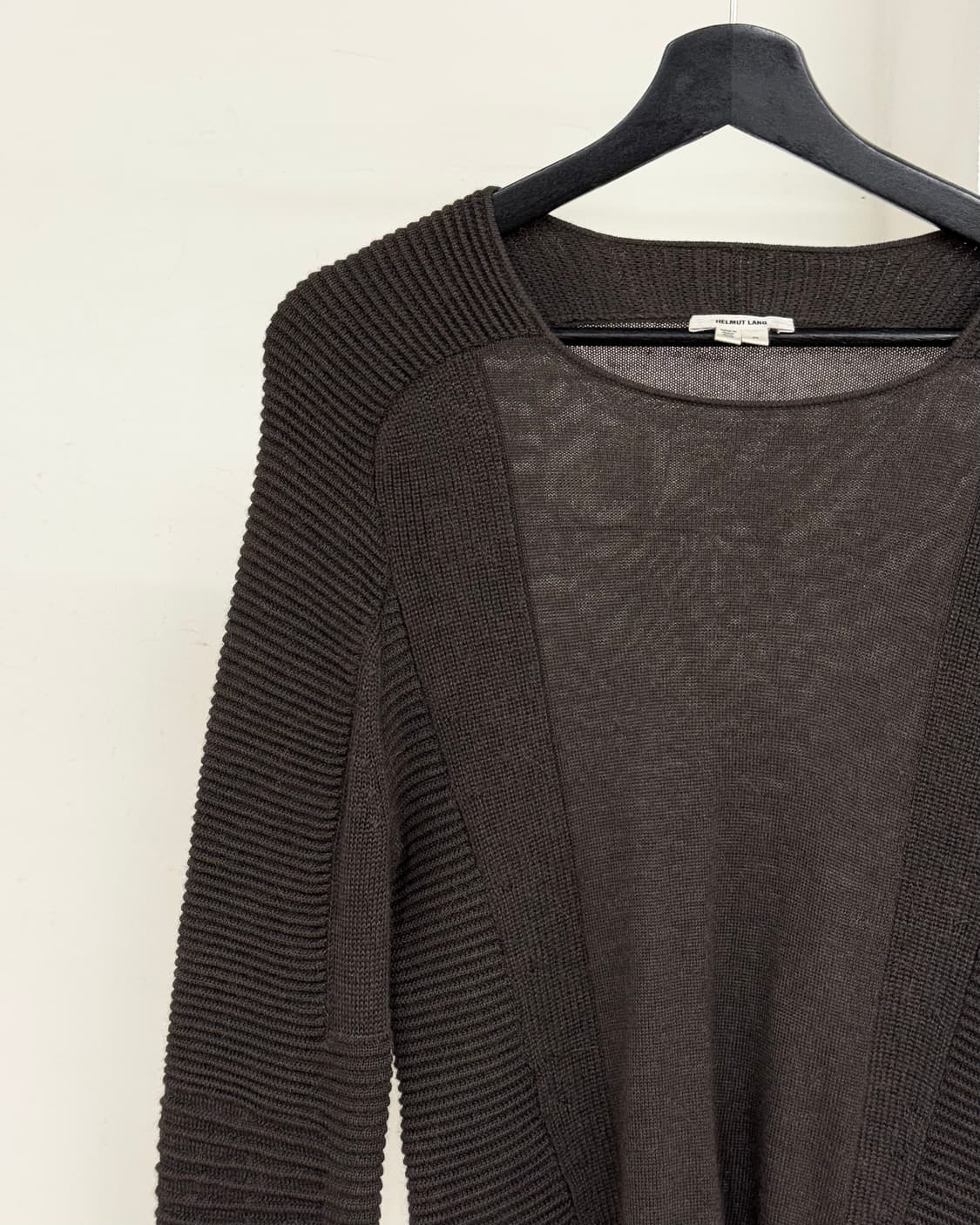 핼무트 랭 브라운 알파카 실크 블렌드 스웨터 상품이미지3