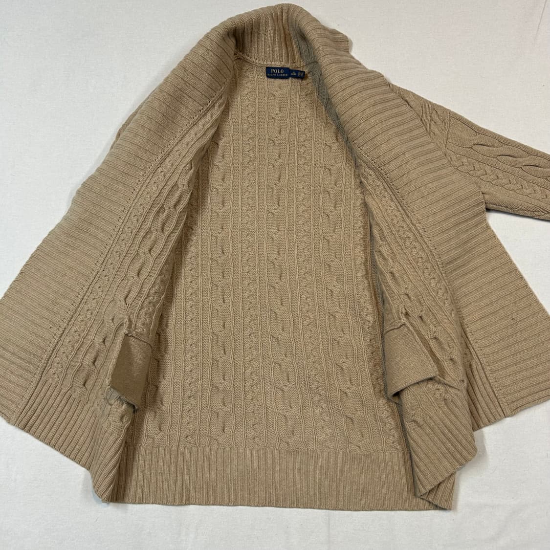 XS) 폴로 랄프로렌 울 캐시미어 블렌드 케이블 니트 가디건 상품이미지5