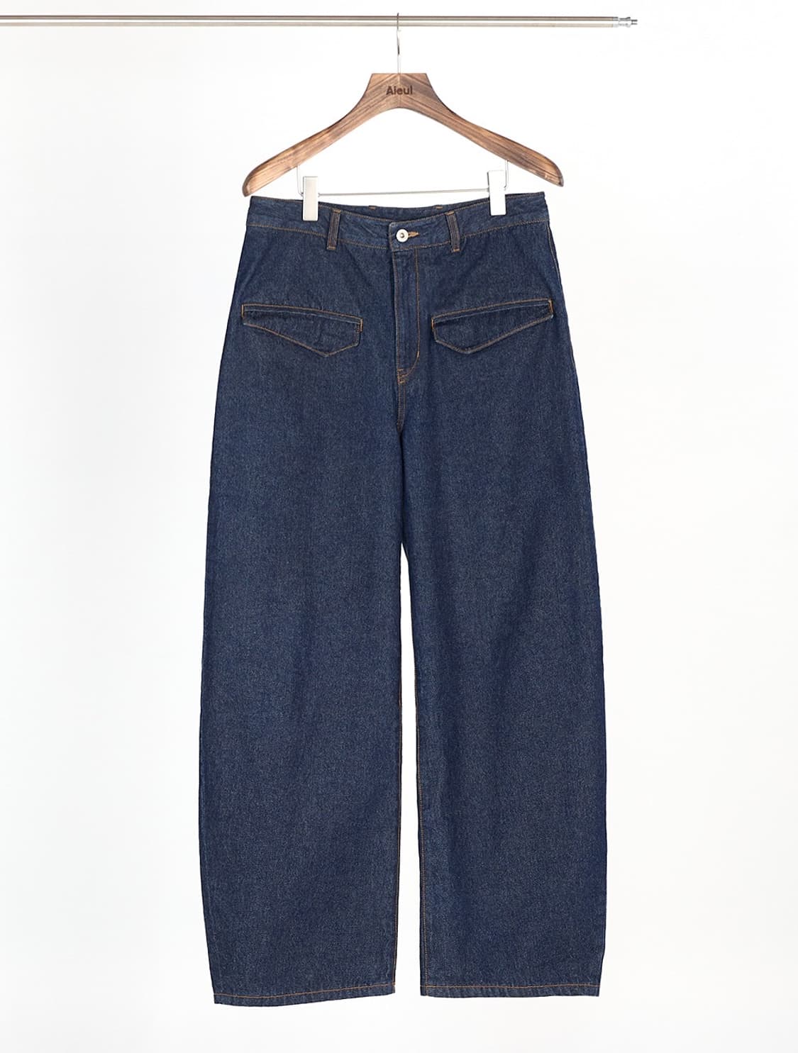 [48] Aieul Curved Jeans_Indigo  상품이미지1