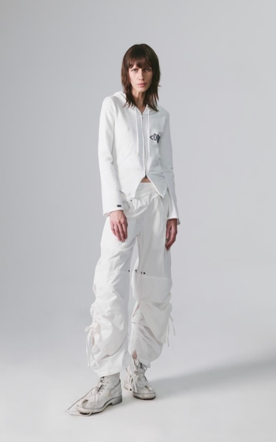 NACHE 나체 layered bounded pants (WHITE) 상품이미지2