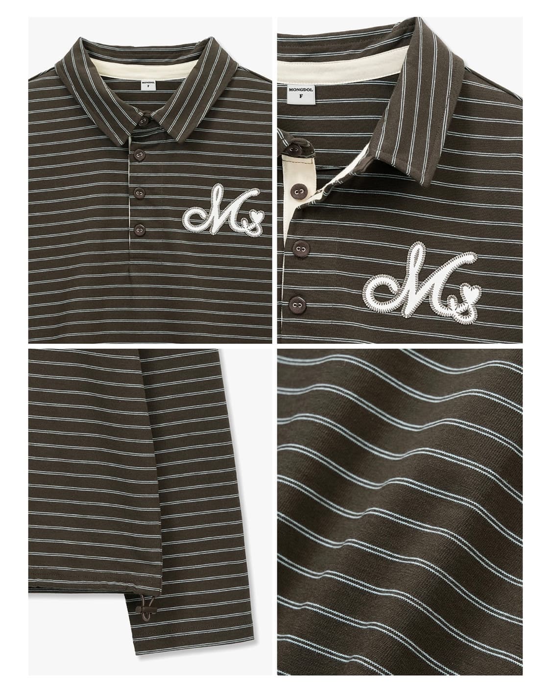 몽돌 스트라이프 카라 럭비티 상품이미지3