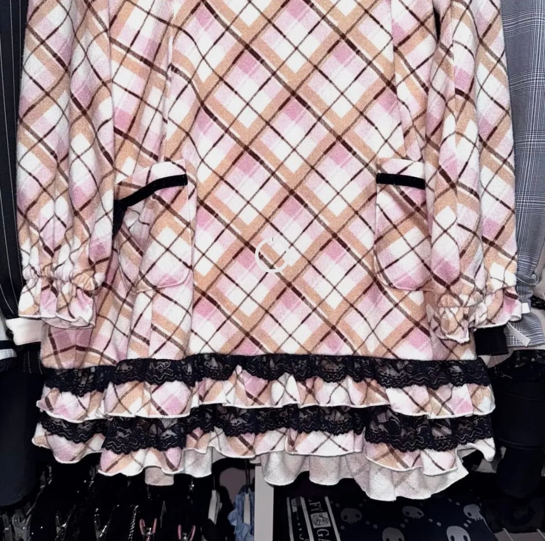 TRALALA 트랄라라 연핑크 체크 캉캉 프릴 원피스 상품이미지5