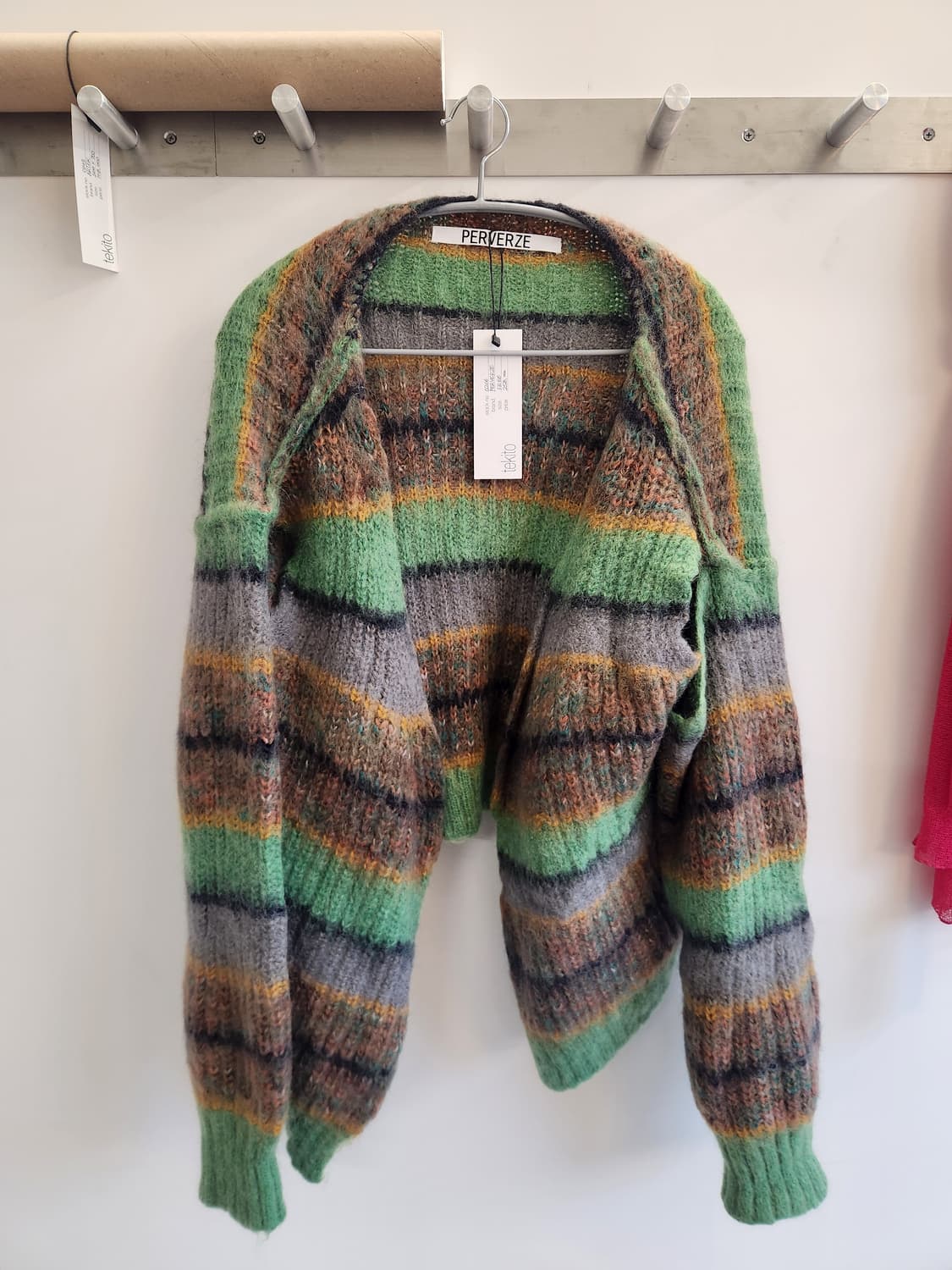 퍼버즈 스트라이프 모헤어 가디건 상품이미지6