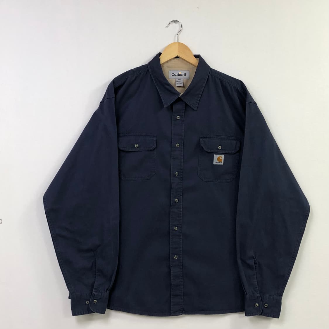 Xxl 칼하트 네이비 워크 셔츠 상품이미지2