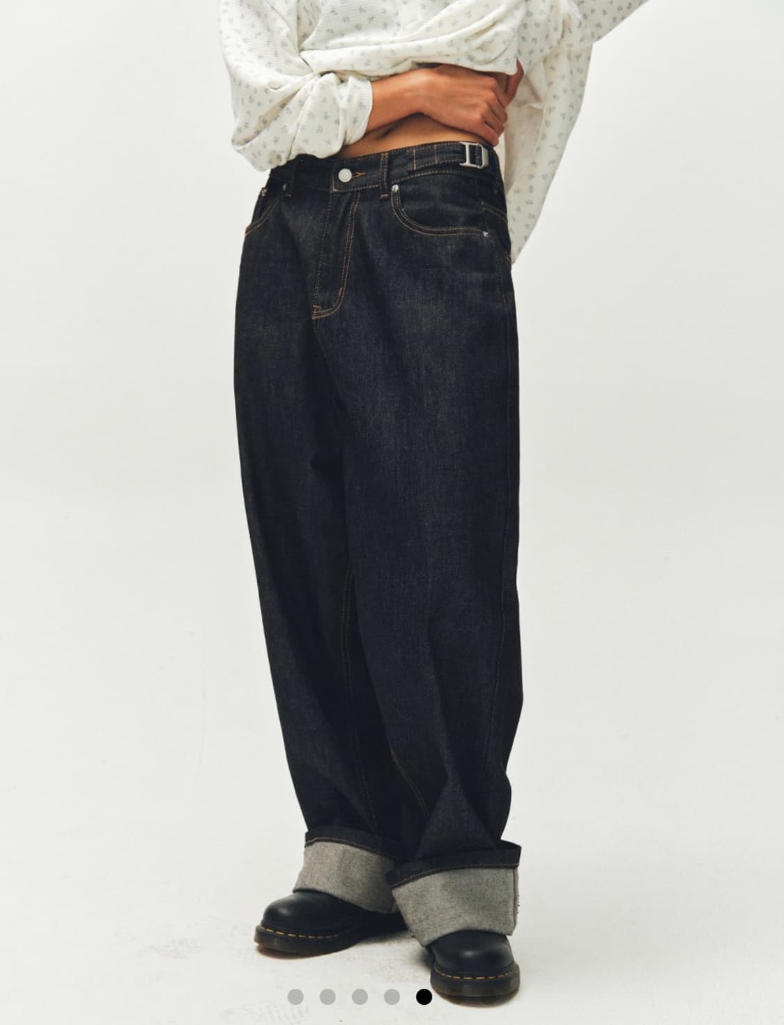 Plzproject side adjust boyfit denim, raw 상품이미지1