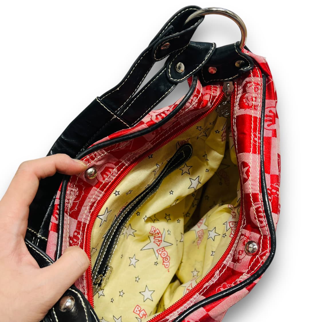 베티붑 y2k 큐트 러브 섹시걸 체커보드 패턴 숄더백 상품이미지6