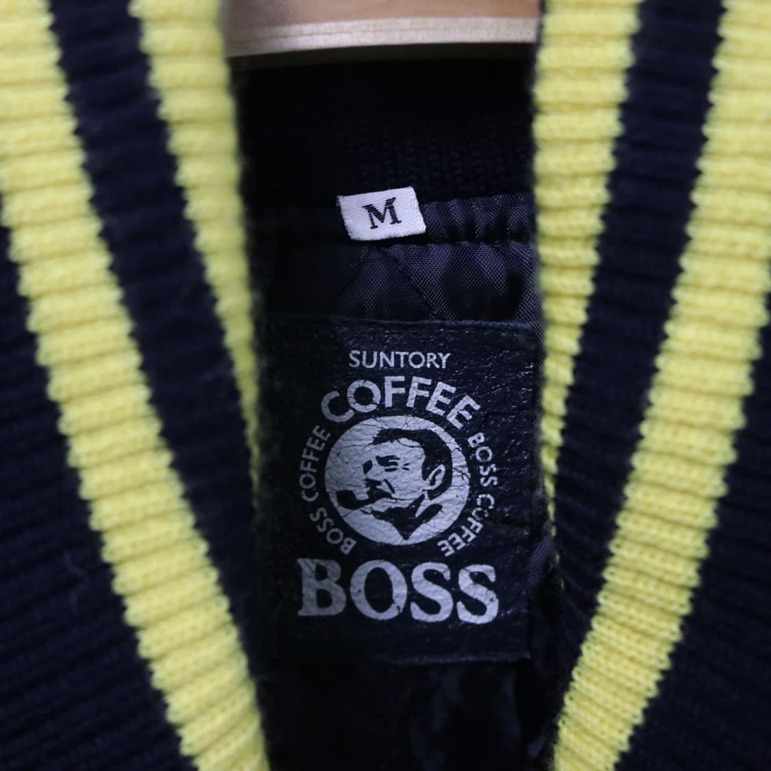 RARE SUNTORY 레더 울 야구 점퍼 61930 상품이미지9