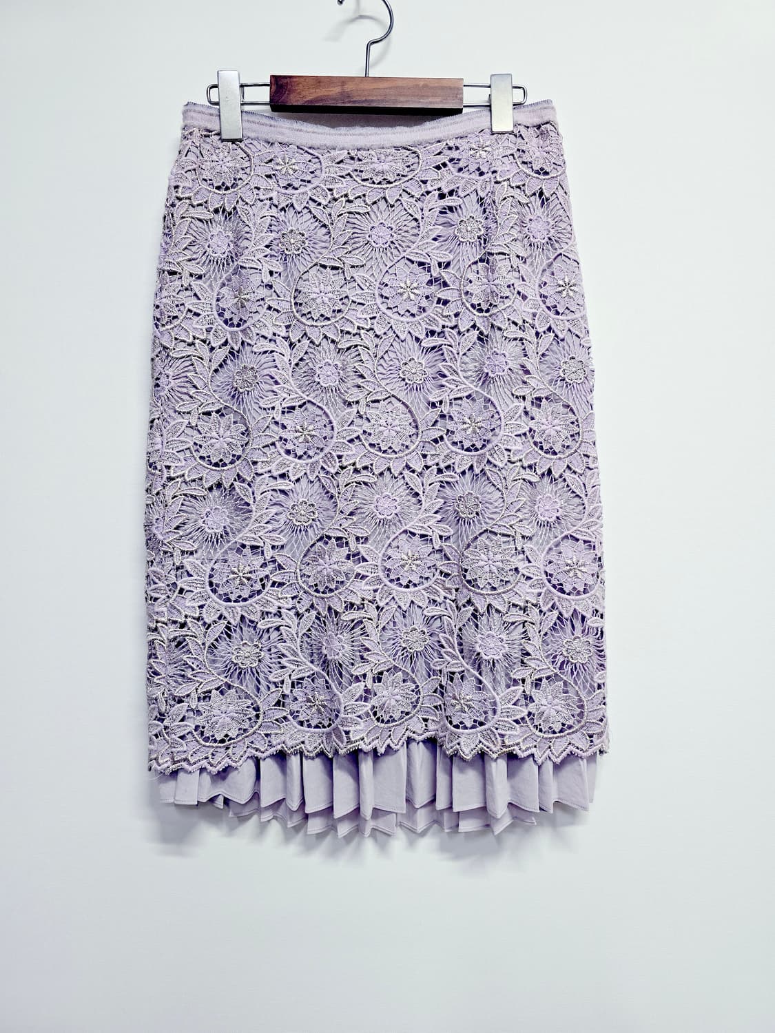오즈세컨 레이스 스커트 퍼플 프릴 장식 상품이미지1